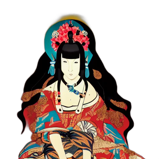 dress, mask, jewelry, face, concept art, anime, pixel art, fantasy art transparent PNG cut-out