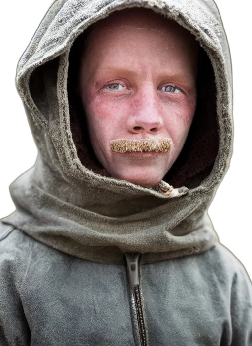 face, mask, jacket, staff transparent PNG cut-out