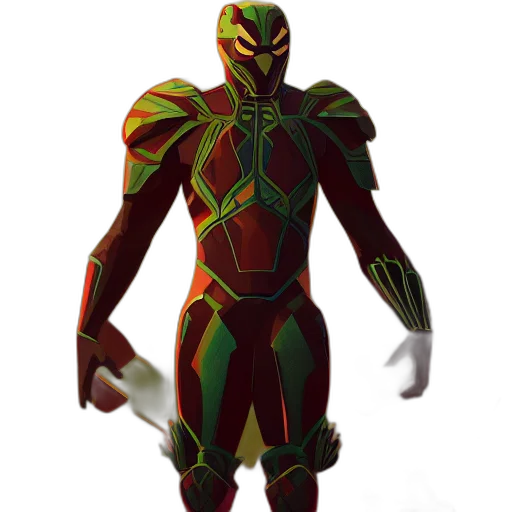 robot, mask, concept art, 3d render transparent PNG cut-out