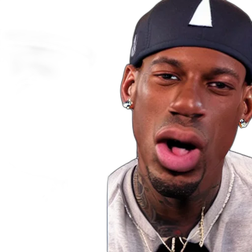 face, travis, scott, homer, simpson, rap, battle, dramatic transparent PNG cut-out