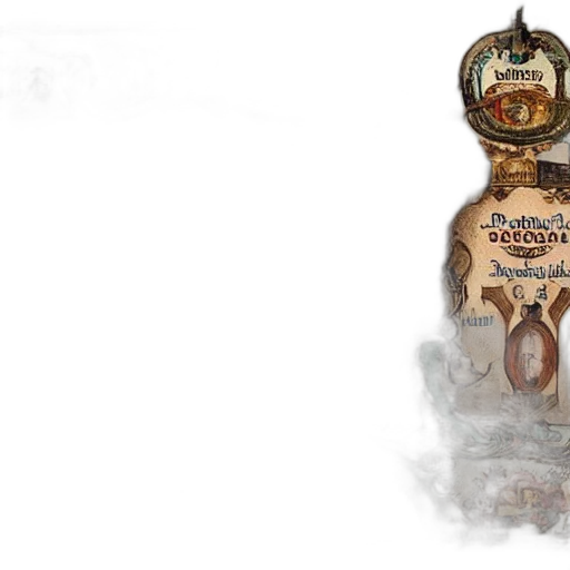 bottle, mask, 3d render, concept art, photorealistic, fantasy art, earth tones, accurate transparent PNG cut-out