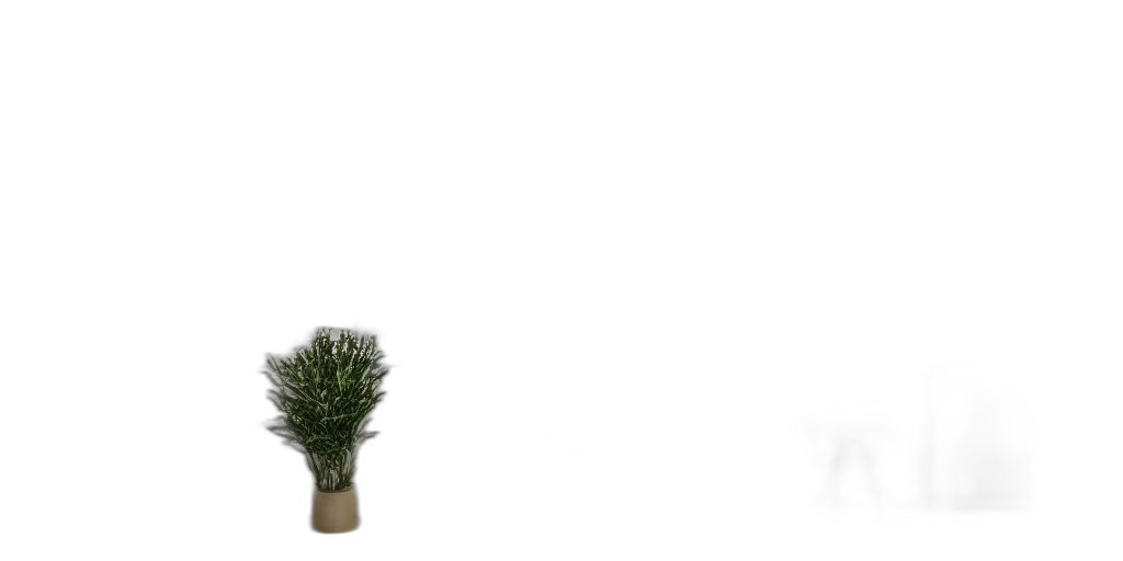 furniture, tree, staff, hair, 3d render, photorealistic, concept art, fog transparent PNG cut-out