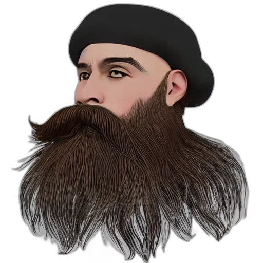 hat, hair, face, mask, cartoon, photorealistic, concept art, fantasy art transparent PNG cut-out