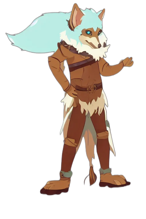 staff, creature, mask, concept art, fantasy art, pixel art, cartoon, earth tones transparent PNG cut-out