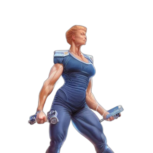 dress, weapon, staff, robot transparent PNG cut-out
