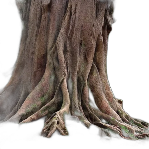 tree, creature, hair, animal, 3d render, concept art, photorealistic, fantasy art transparent PNG cut-out