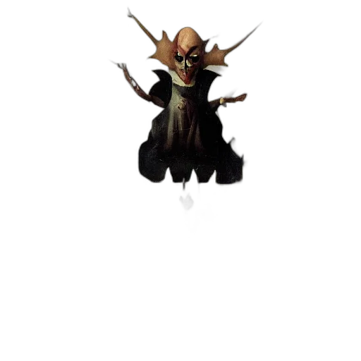 creature, staff, mask, dragon, concept art, 3d render, fantasy art, pixel art transparent PNG cut-out