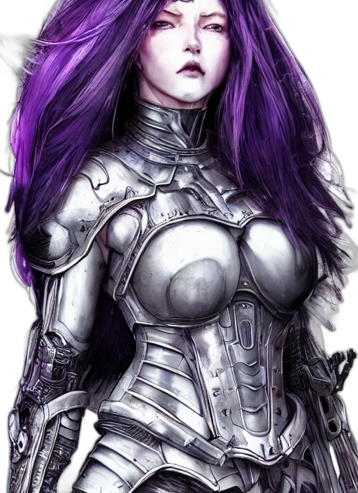 robot, hair, comic book art, fantasy art, concept art, cyberpunk, dark, monochrome transparent PNG cut-out