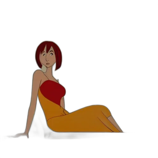 dress, cartoon, concept art, fantasy art transparent PNG cut-out