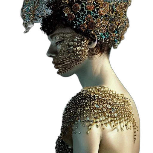 crown, hat, mask, jewelry, concept art, 3d render, photorealistic, fantasy art transparent PNG cut-out