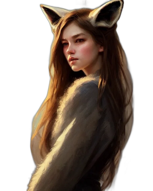 animal, face, creature, crown, fantasy art, photorealistic, oil painting, concept art transparent PNG cut-out