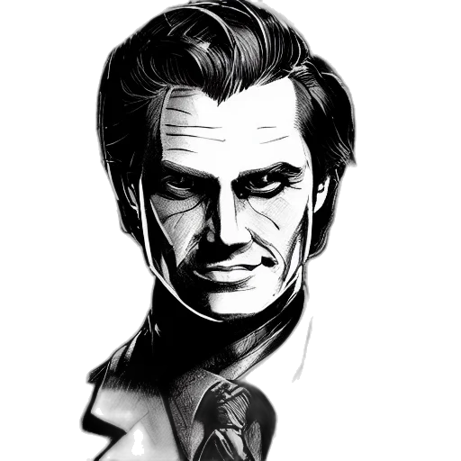 face, comic book art, concept art, cartoon transparent PNG cut-out