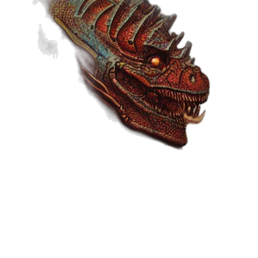 dragon, creature, staff, mask transparent PNG cut-out