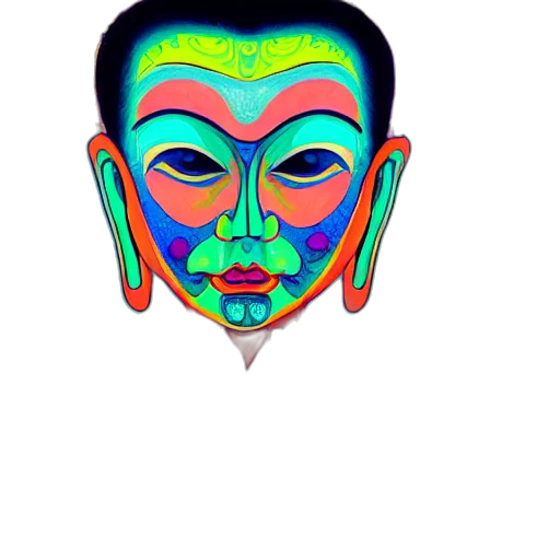 mask, face, jewelry, staff transparent PNG cut-out