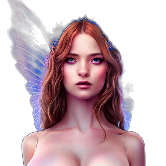 face, fantasy art, photorealistic, concept art, pixel art, blue, pastel, colorful transparent PNG cut-out