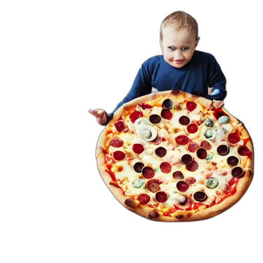 food, weapon, face, 3d render transparent PNG cut-out