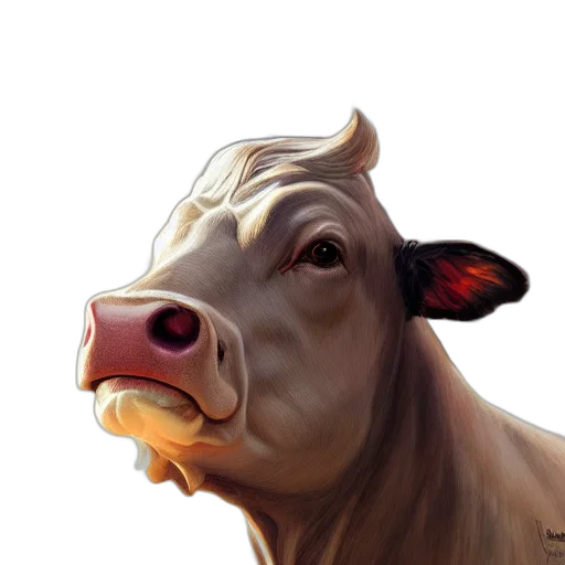 face, animal, mask, creature, photorealistic, concept art, oil painting, 3d render transparent PNG cut-out