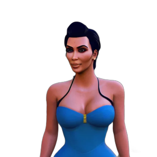 dress, jewelry, staff, 3d render transparent PNG cut-out