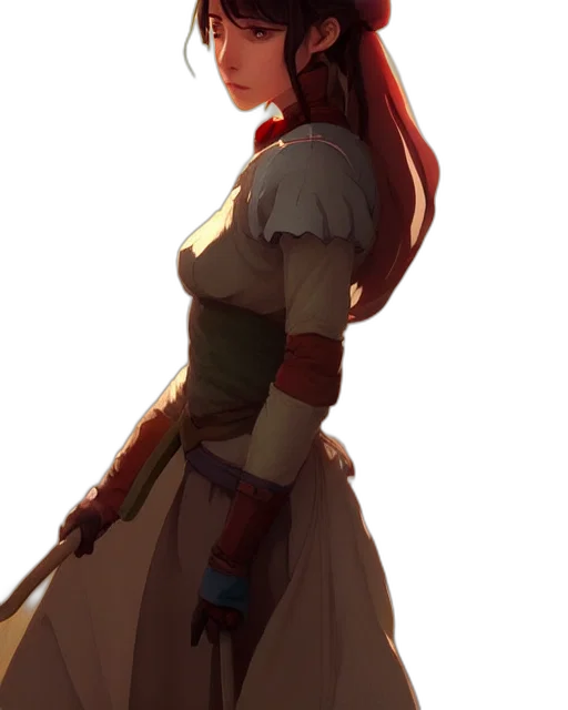 staff, dress, crown, sword, concept art, fantasy art, anime, pixel art transparent PNG cut-out