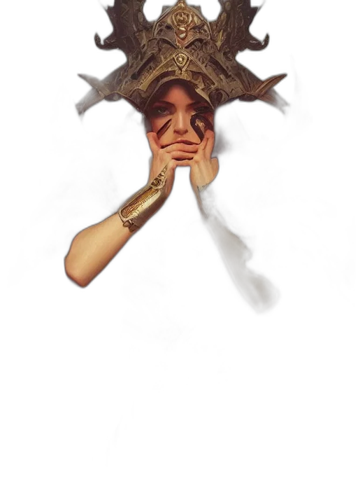 hat, mask, crown, face, concept art, photorealistic, pixel art, fantasy art transparent PNG cut-out