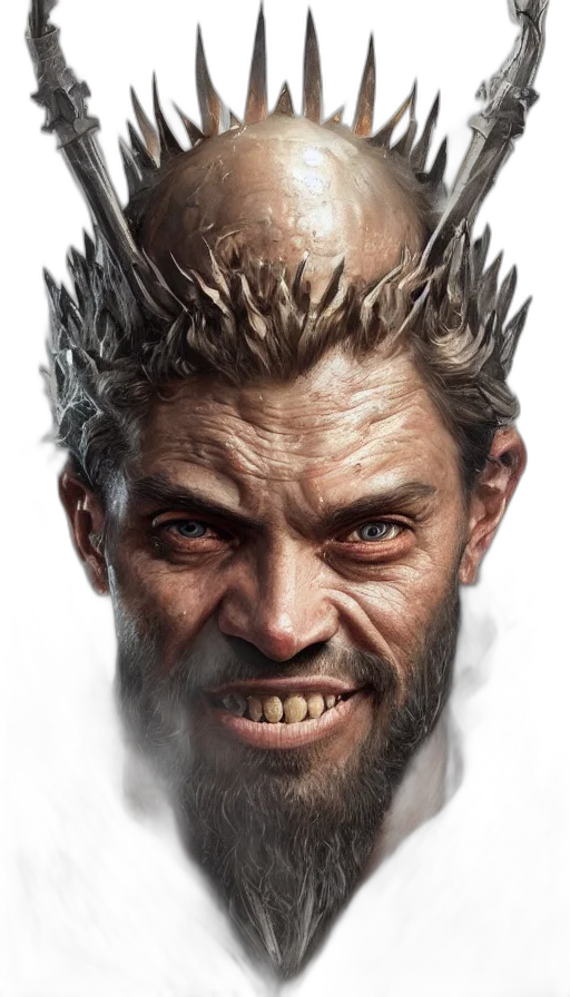 face, crown, hair, creature transparent PNG cut-out