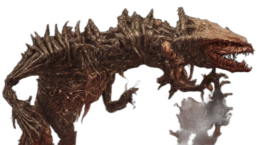 dragon, creature, animal, weapon, concept art, 3d render, fantasy art, photorealistic transparent PNG cut-out