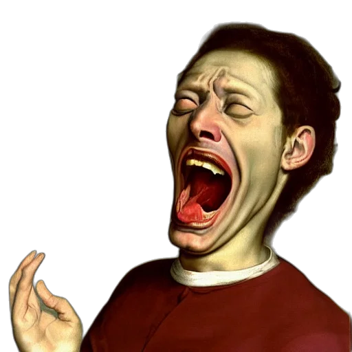 face, staff, creature, photorealistic transparent PNG cut-out