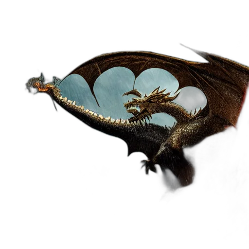dragon, creature, animal, jewelry transparent PNG cut-out