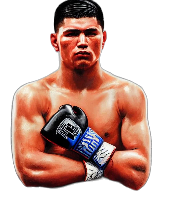 photorealistic, cartoon, dream, portrait, handsome, young, tejano, mma transparent PNG cut-out