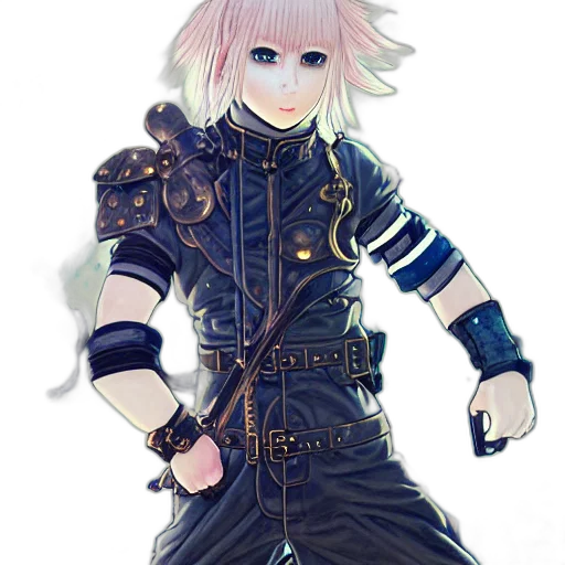 staff, sword, weapon, jacket, fantasy art, concept art, pixel art, anime transparent PNG cut-out