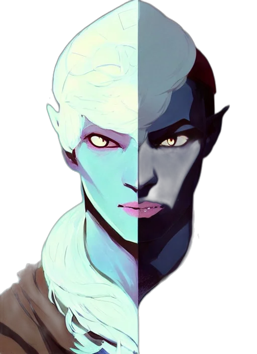 face, mask, creature, concept art transparent PNG cut-out