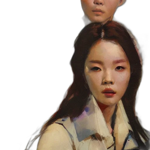 face, oil painting, photorealistic, concept art transparent PNG cut-out