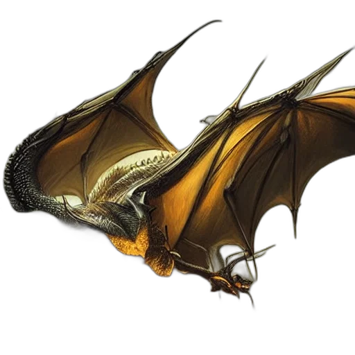 dragon, creature, animal, staff, concept art, fantasy art, photorealistic, 3d render transparent PNG cut-out
