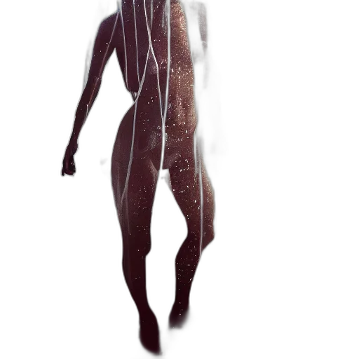dress, creature, robot, staff transparent PNG cut-out