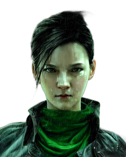 face, jacket, photorealistic, concept art transparent PNG cut-out