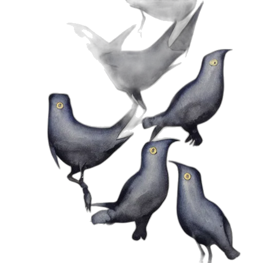 crown, animal, concept art, watercolor, photorealistic, 3d render, fog, monochrome transparent PNG cut-out
