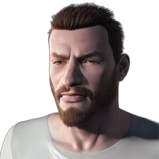 face, staff, 3d render, concept art transparent PNG cut-out
