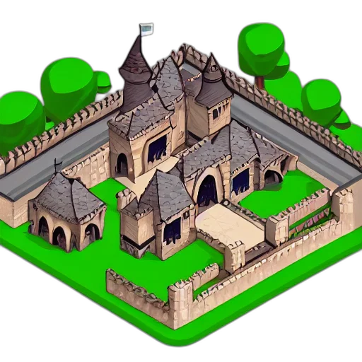 building, crown, 3d render, concept art transparent PNG cut-out