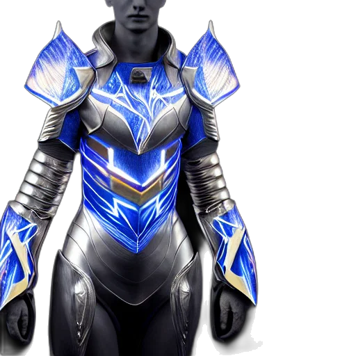 concept art, 3d render, fantasy art, cyberpunk, blue, photography, hyper, realistic transparent PNG cut-out