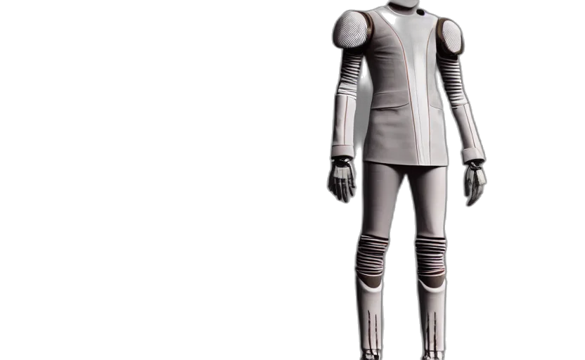 robot, jacket, 3d render, concept art transparent PNG cut-out