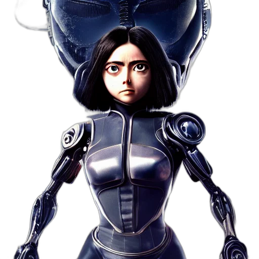 robot, concept art, comic book art, 3d render transparent PNG cut-out