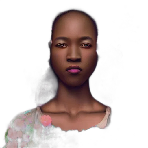 face, robot, dress, photorealistic, concept art, fantasy art, 3d render, pastel transparent PNG cut-out