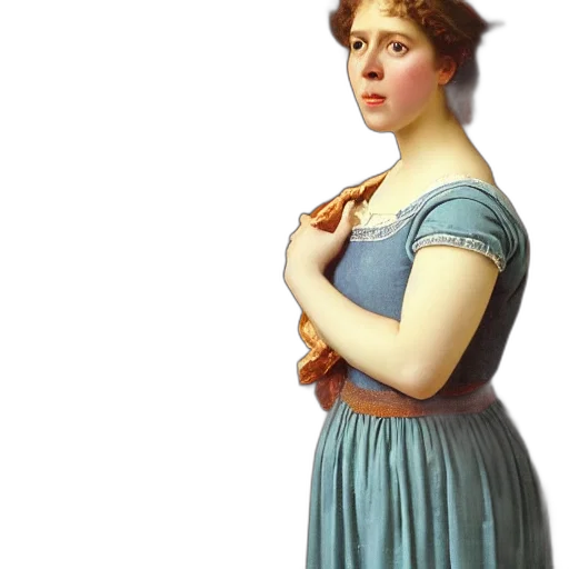 dress, staff, jewelry, face transparent PNG cut-out