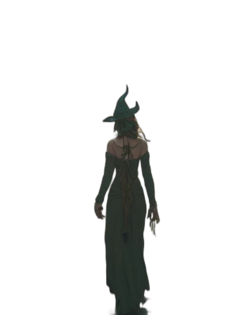 dress, staff, mask, hat, concept art, fantasy art, 3d render, pixel art transparent PNG cut-out