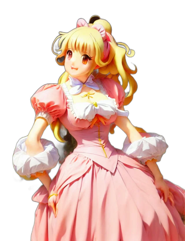 dress, anime, 3d render, concept art transparent PNG cut-out