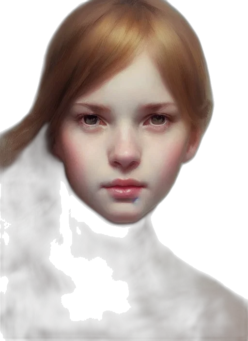 face, mask, creature, hair, photorealistic, fantasy art, oil painting, concept art transparent PNG cut-out