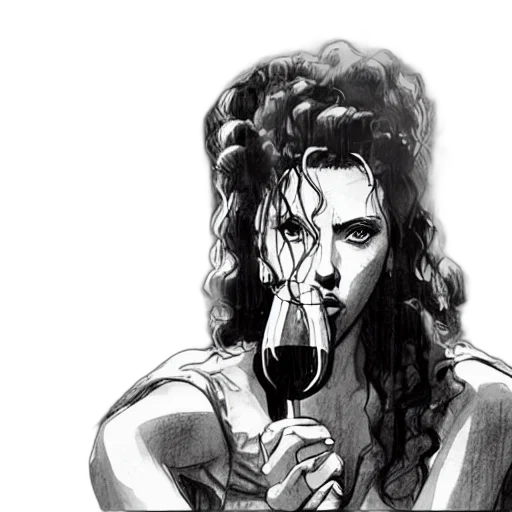 comic book art, cartoon, photorealistic, concept art, scarlett, johansson, enraged, drunken transparent PNG cut-out