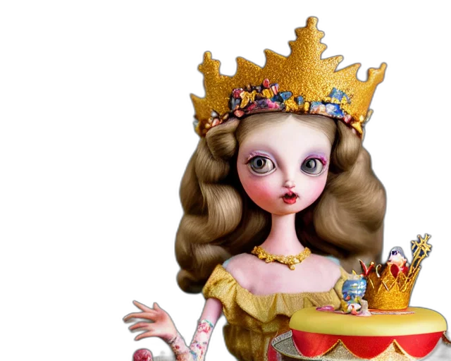 crown, jewelry, 3d render, fantasy art transparent PNG cut-out
