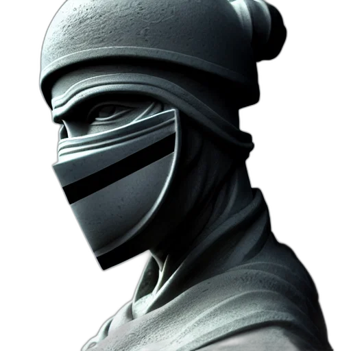 mask, face, staff, weapon, concept art, 3d render, photorealistic, comic book art transparent PNG cut-out