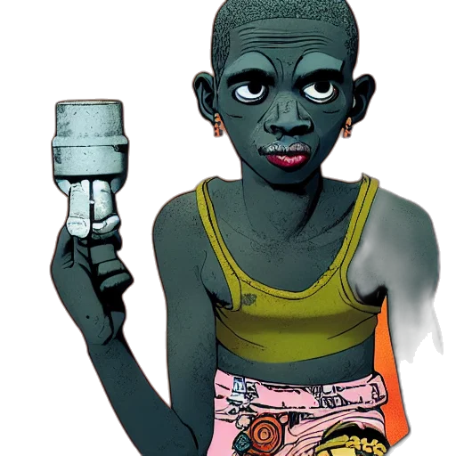 mask, concept art, cartoon, comic book art transparent PNG cut-out